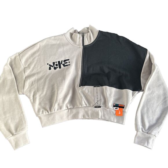 Nike x Eileen Tjan Crop 1/2 Zip Sweatshirt Color Block  Sz M Artist Series NEW - Picture 8 of 8